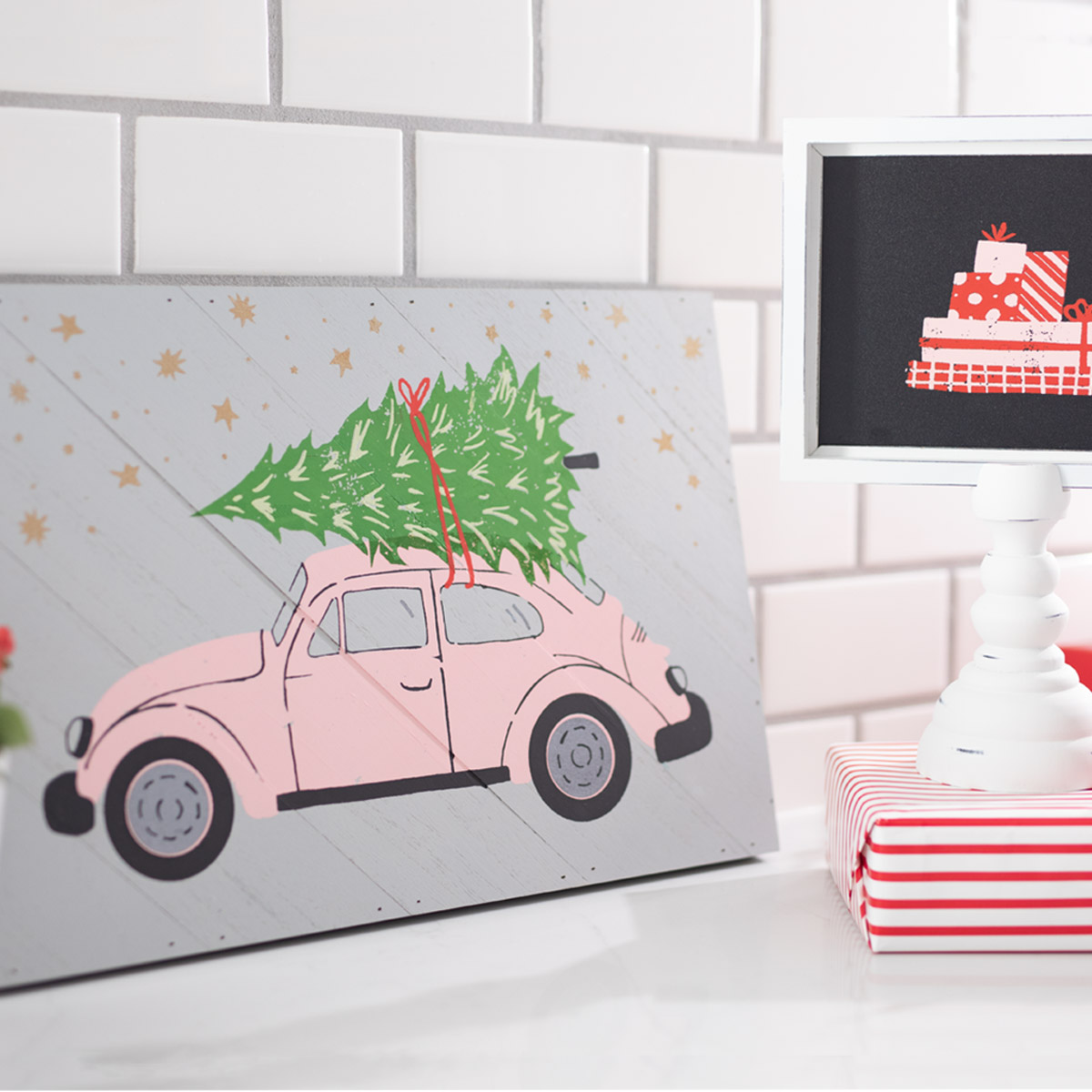 Chalk Couture. Gifts Around the Tree Transfer Home Décor Chalk Couture™