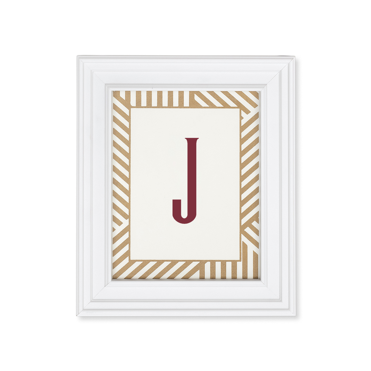 Chalk Couture. Classic Narrow Monogram J | Home Decor | Chalk Couture