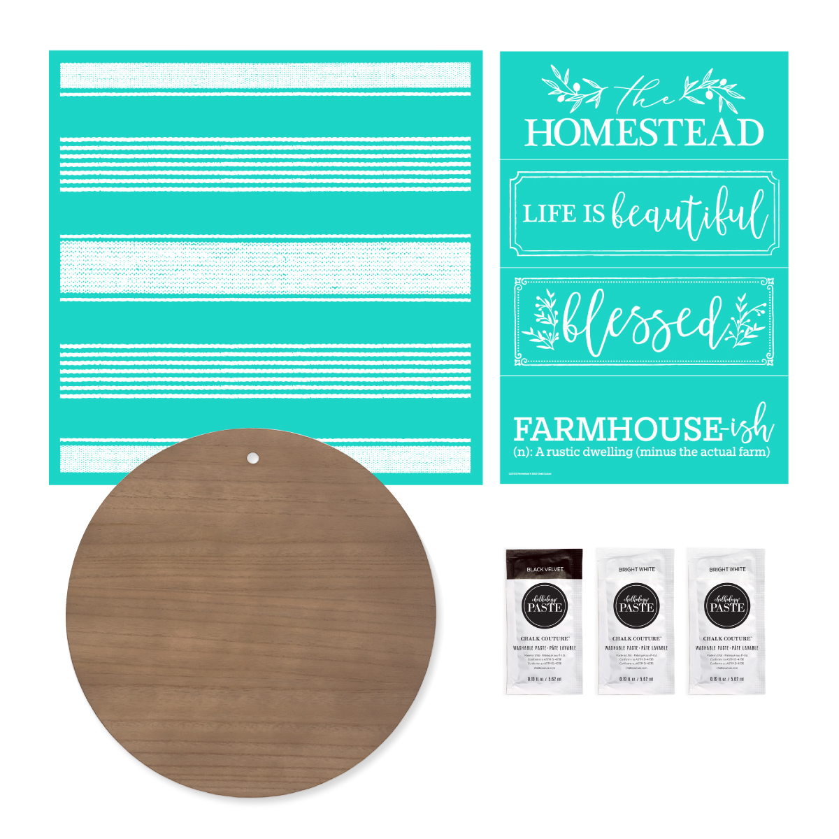 Chalk Couture. Blessed Rustic Round Project