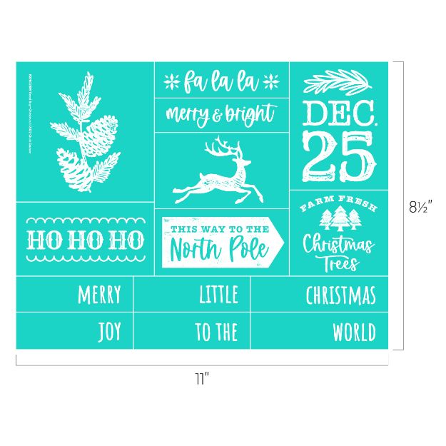 Chalk Couture. Tiered TrayChristmas Transfer Holiday Décor Chalk