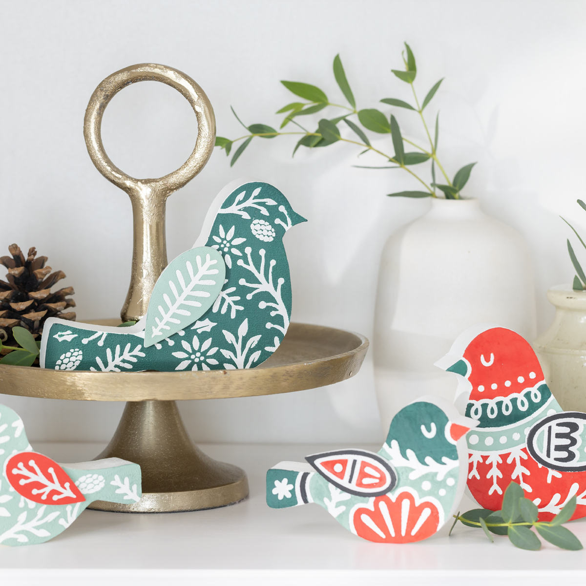 Chalk Couture. Bird CutoutsScandinavian Holiday Décor Chalk Couture™