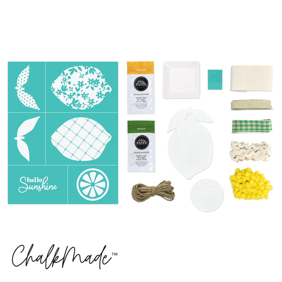 Chalk Couture. ChalkMade Lemon Garland Kit Home Décor Chalk Couture™