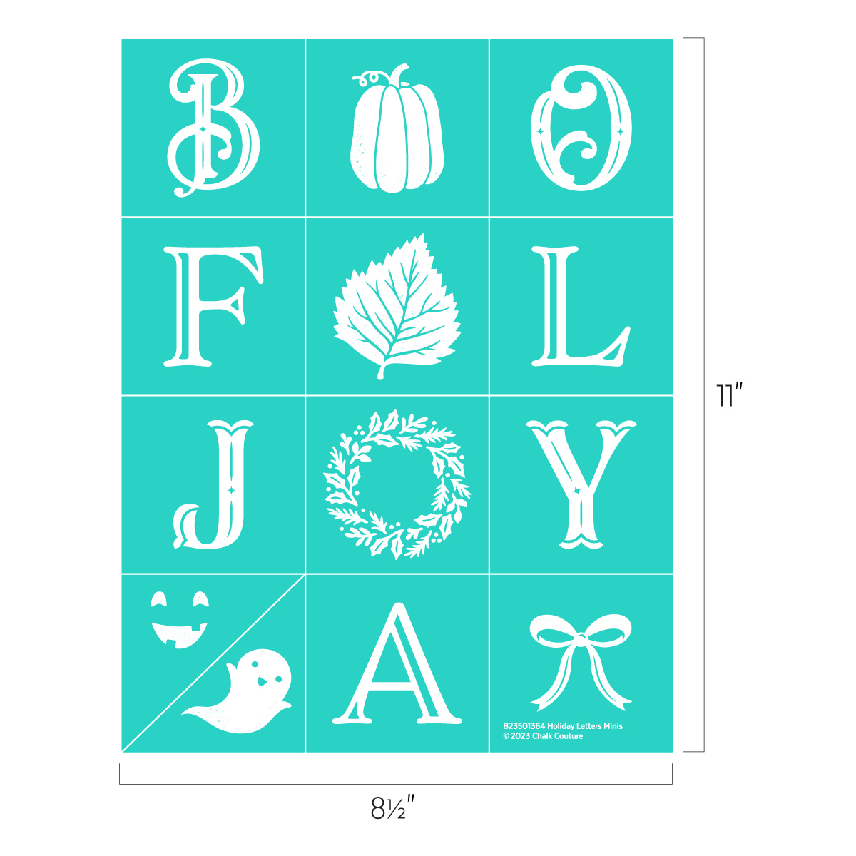 Chalk Couture. Digital Bundle Holiday Letters Minis Chalk Couture