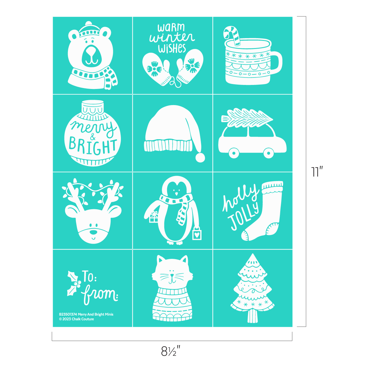 Chalk Couture. Digital Bundle Merry and Bright Minis Chalk Couture