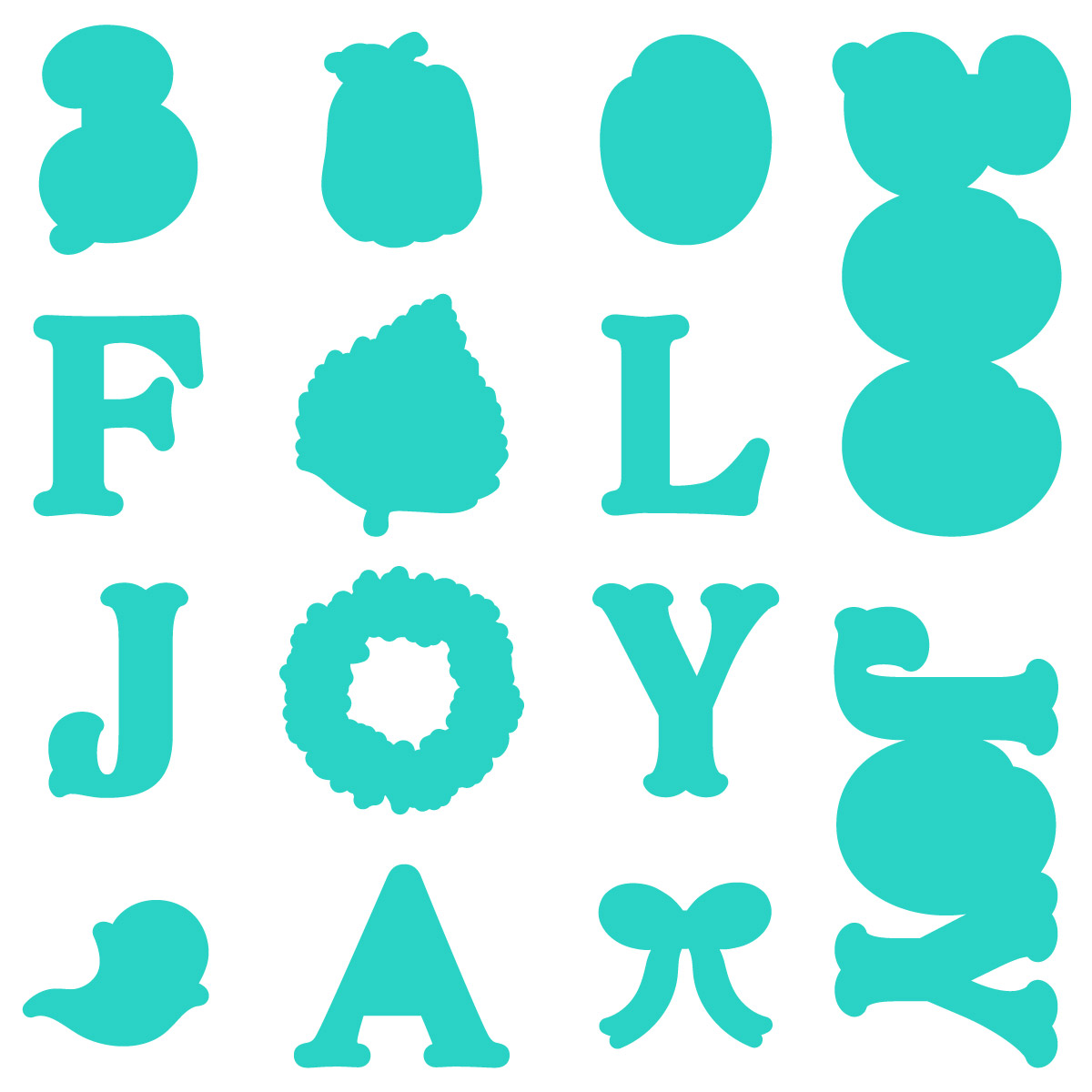 Chalk Couture. Digital Bundle Holiday Letters Minis Chalk Couture