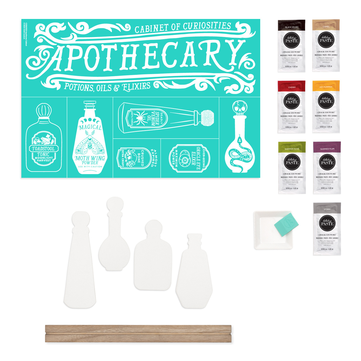 Chalk Couture. Apothecary Potions DIY Decor Kit Home Decor Chalk