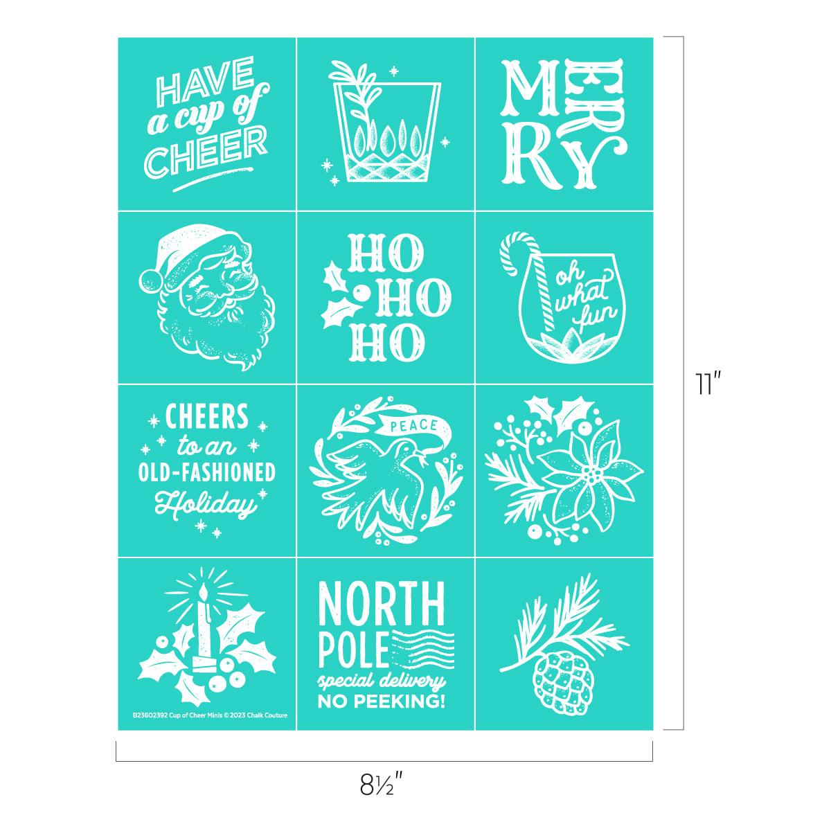 Chalk Couture. Cup of Cheer Minis Home Decor Chalk Couture