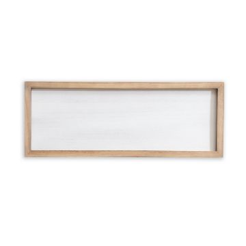 Show details for Outside The Box Frame (6" x 18") A rectangular wooden frame with a white inner surface, seen against a white background. The frame is simple and minimalistic in design.
