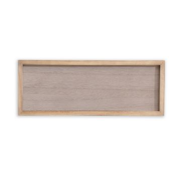 Show details for Outside The Box Frame (6" x 18") A rectangular wooden tray with a light wooden frame and a smooth, light-colored interior surface. The tray is shown against a plain white background.
