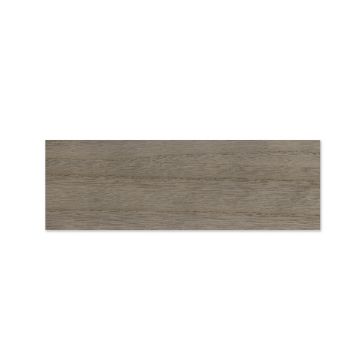 Show details for Wood Grain Outside The Box Frame Refill (6" x 18") A rectangular wooden plank with a light grayish-brown color. The plank has a subtle wood grain texture running lengthwise across its surface. The edges are straight and smooth, and the overall appearance suggests it could be used for flooring or paneling.