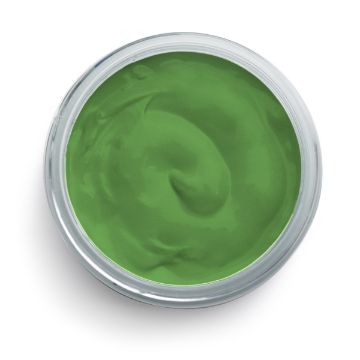 Show details for Meadow Ink A top view of an open container filled with smooth, green-colored ink. The container has a metallic rim and the ink appears evenly spread with a slight swirl in the center. Brand Name: Chalk Couture
