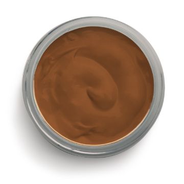 Show details for Bark Paste A small, round, clear container filled with smooth, creamy brown paste. The spread's surface appears perfectly swirled, giving it a glossy texture. The container is set against a plain white background. This is Chalk Couture's paste.