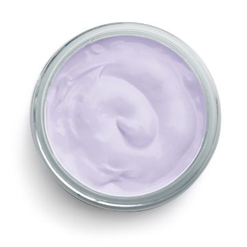 Show details for Wisteria Paste A top view of an open jar filled with Chalk Couture paste. The paste is smooth with a slight swirl pattern on the surface. The jar is clear, allowing the color and texture of the paste to be visible. The background is plain white.