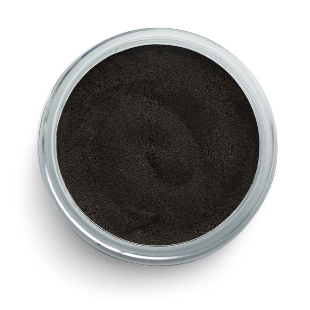 A top-down view of a round glass jar filled with Chalk Couture paste. The texture appears smooth and finely ground, uniformly spread across the surface. The jar has a screw-on lid, partially visible on the left side.