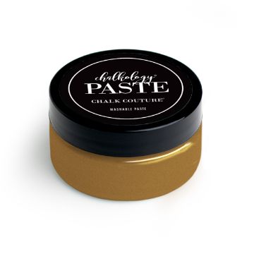 Show details for Nominee Paste  A round container of paste by Chalk Couture with a black lid and label. The label text is white, and the container holds a golden-brown washable paste.