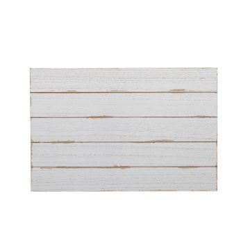 Show details for Shiplap Sign (12" x 18") A rectangular wooden sign with a whitewashed finish and horizontal slats. The sign has a rustic, weathered appearance with visible grain and slight distressing along the edges and slat lines.