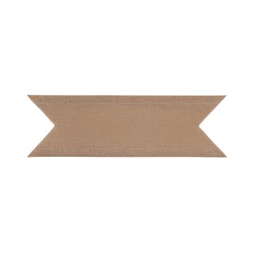 Show details for Shapeable Banner (4¼” x 13½") A beige, fabric-like elongated ribbon with two pointed ends extending outward from the center. The overall shape resembles a wide arrow or a banner. The texture appears soft, and the image is set against a plain white background.
