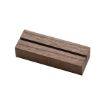 A rectangular wooden block with a single groove running lengthwise across its top surface, made of a brown wood with a natural grain pattern.