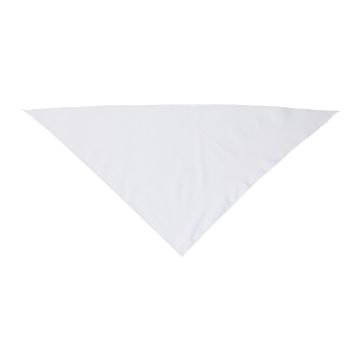 Show details for Triangle Bandana A plain white triangular bandana lies flat on a white background.