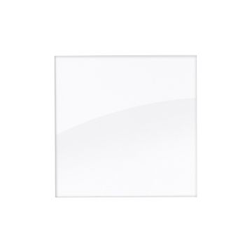 Show details for Acrylic Square (5" x 5", 3 mm) A blank white square with a subtle gradient effect, giving the appearance of a gentle curve across the surface. The background is plain white, emphasizing the square's minimalistic design.