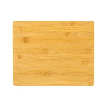 Show details for Bamboo Board (9" x 11¾") A rectangular bamboo cutting board with a smooth, natural wood grain finish, displayed on a white background.