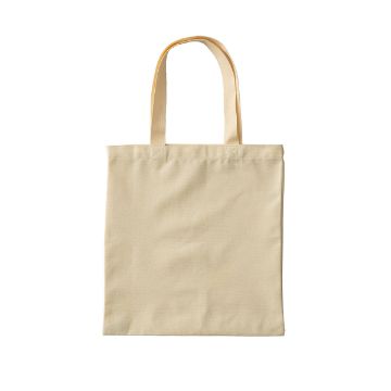 Show details for Everyday Tote Bag A plain beige canvas tote bag with two handles is shown against a white background.