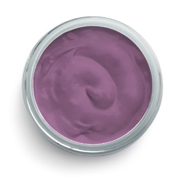 Show details for Berry Ink A small, clear round container filled with smooth, creamy purple lotion or cosmetic cream, viewed from above against a white background.