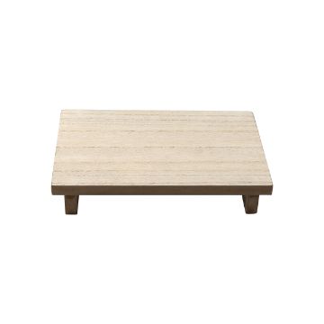 Show details for Décor Riser (9" x 6" x 1½") Rectangular wooden platform or tray with short legs, shown against a white background.