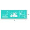 A turquoise graphic features Snoopy spreading food, the words “Be Giving” with Snoopy and Woodstock, and Snoopy at a stand selling Thanksgiving pies for 5 cents, measuring 18 inches by 6 inches.