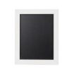 A blank blackboard with a white wooden frame, centered on a plain white background.