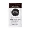 A single-use packet of Chalk Couture washable paste in the Black Velvet color, featuring product details and branding on a white and black sachet.