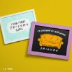Two framed prints on a yellow background: one with a speech bubble saying "I SPEAK FLUENT F.R.I.E.N.D.S QUOTES..." and another with a yellow couch and the words "I'D RATHER BE WATCHING F.R.I.E.N.D.S.