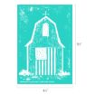 A white barn illustration on a teal background, featuring an American flag design on its front. Dimensions are 6½ inches tall by 4½ inches wide. Text at the bottom reads: "Country Pride © 2026 Chalk Couture.