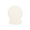 A plain, light-colored wooden cutout in the shape of a snow globe, isolated on a white background.