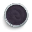A round, open container filled with smooth, dark purple cream or gel, viewed from above against a white background.