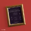 A framed recipe print for Midnight Margaritas from Practical Magic, featuring ingredient illustrations, sits against a red background.