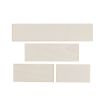 Four light wooden rectangles of varying sizes are arranged on a white background in two rows, with one rectangle on the top row and three on the bottom row.