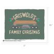 Griswold’s Family Christmas poster featuring an illustration of a station wagon carrying a log on its roof, measuring 8.5 by 11 inches.