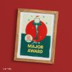 Framed poster depicting the leg lamp from A Christmas Story, with the text “FRA GEE LAY Must be ITALIAN” and “It’s a MAJOR AWARD.”